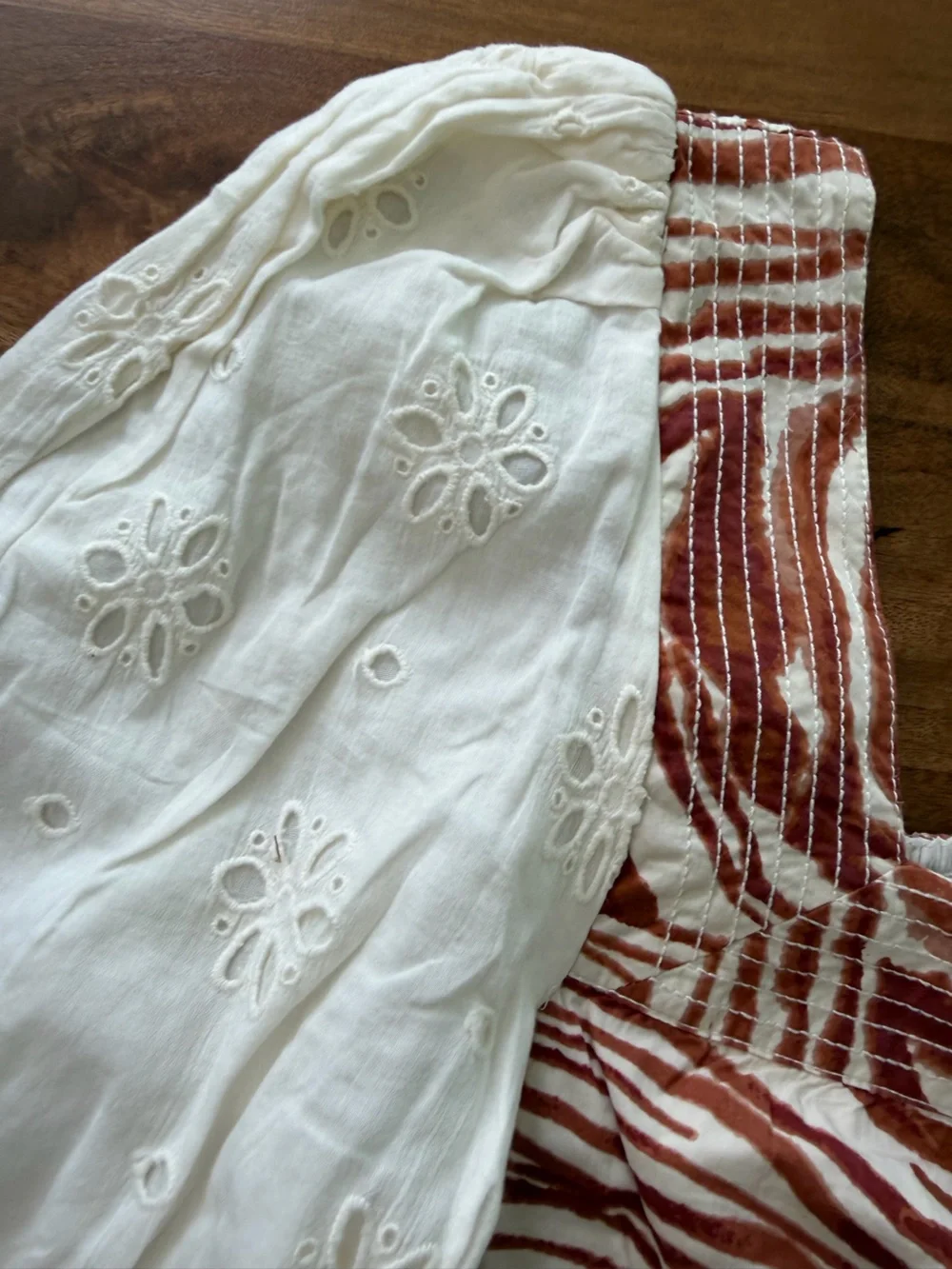 NWT Anthropologie Love the Label Zebra Print Top w/ Eyelet Sleeves Size M
